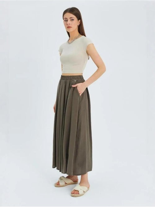 Jupe longue en tulle taille haute avec poches mixray - Kiabi