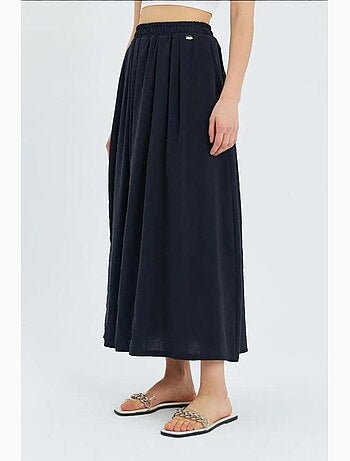 Jupe longue en tulle taille haute avec poches mixray