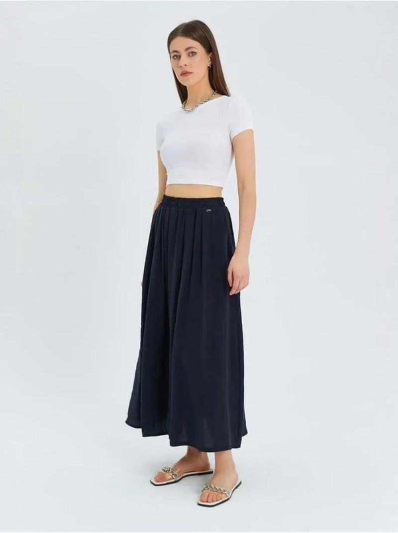 Jupe longue en tulle taille haute avec poches mixray Noir - Kiabi