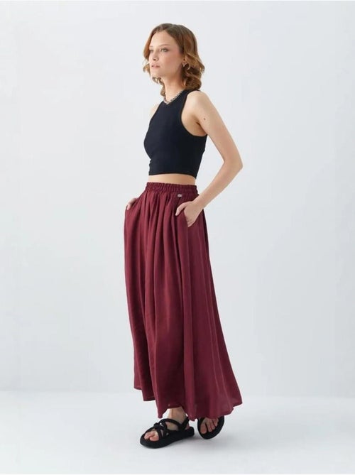 Jupe longue en tulle taille haute avec poches mixray - Kiabi