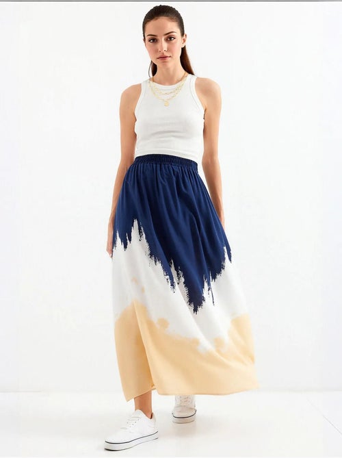 Jupe longue en viscose à motifs bdart - Kiabi