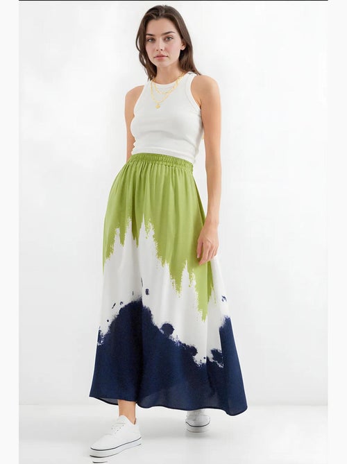 Jupe longue en viscose à motifs bdart - Kiabi