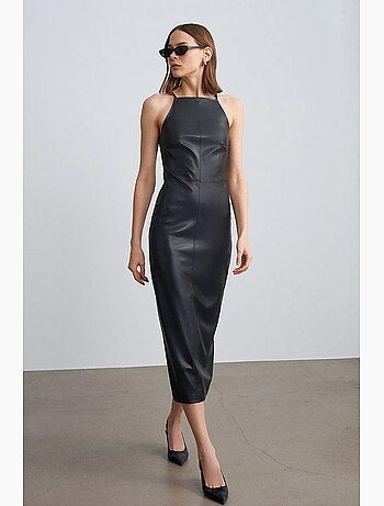 Jupe longue femme en pu dilvin