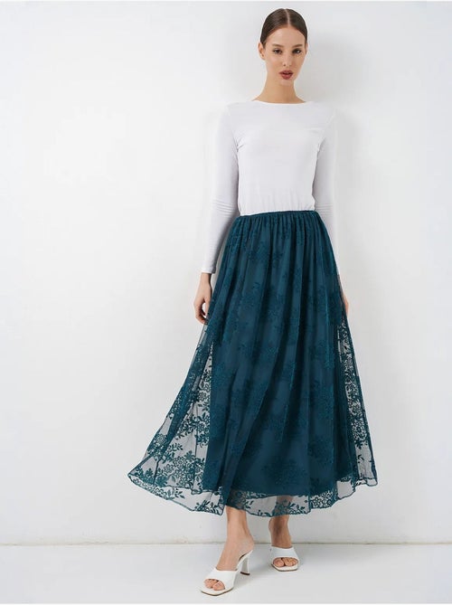 Jupe longue fleurie taille haute bdart - Kiabi Jupe longue fleurie taille haute bdart - Kiabi