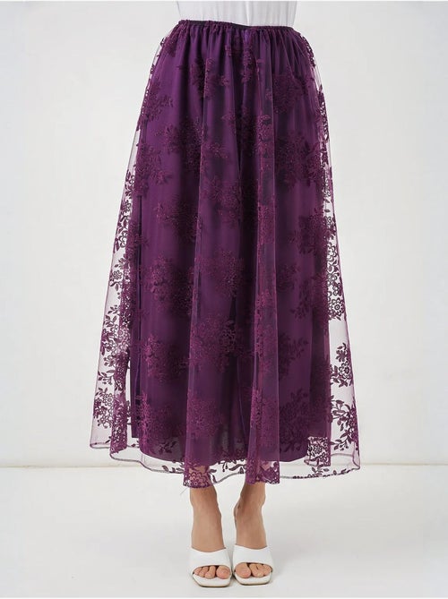 Jupe longue fleurie taille haute bdart - Kiabi