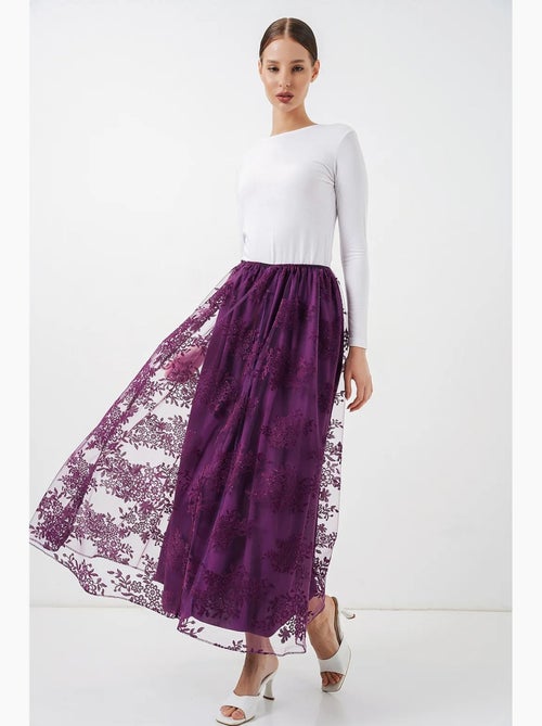 Jupe longue fleurie taille haute bdart - Kiabi