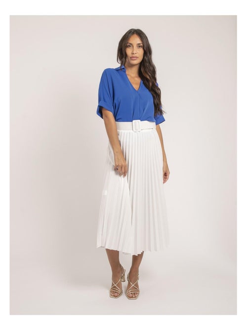 Jupe longue plissée et ceinture xolede - Kiabi Jupe longue plissée et ceinture xolede - Kiabi