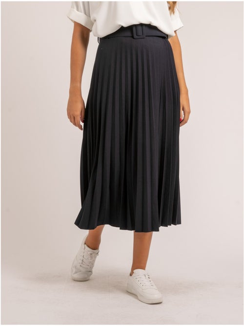Jupe longue plissée et ceinture xolede - Kiabi Jupe longue plissée et ceinture xolede - Kiabi