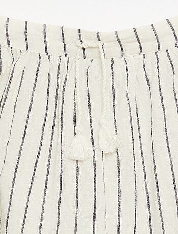 Jupe longue rayée à volants