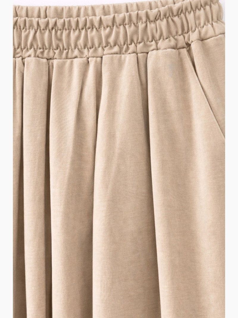Jupe longue taille haute avec cordon de serrage à la taille mixray Camel - Kiabi