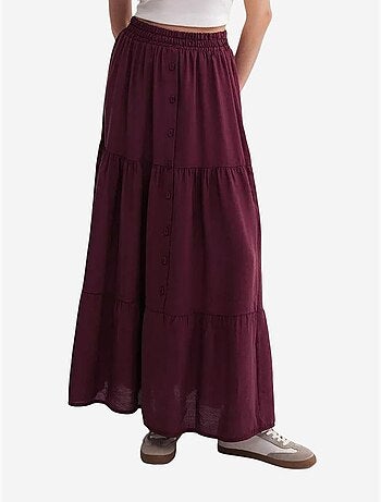 Jupe longue taille haute avec cordon de serrage à la taille mixray