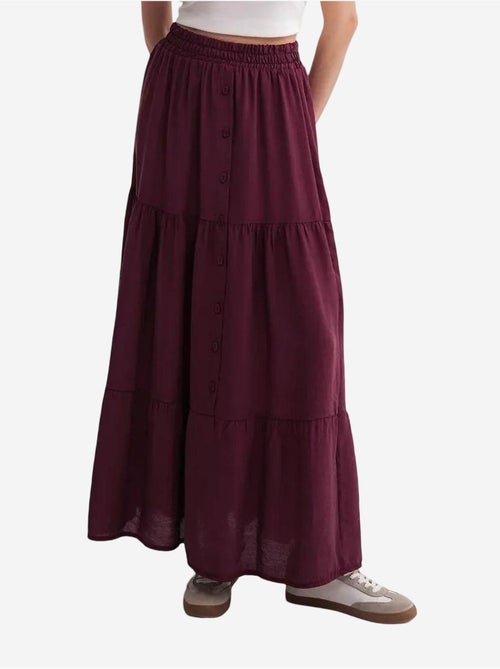 Jupe longue taille haute avec cordon de serrage à la taille mixray - Kiabi