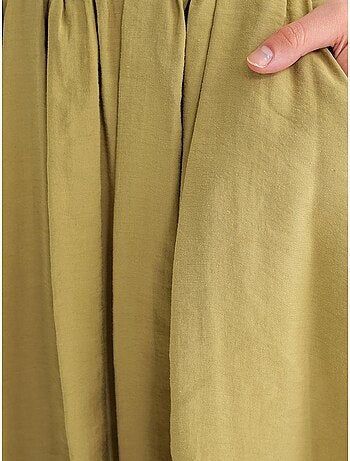 Jupe longue taille haute avec cordon de serrage à la taille mixray
