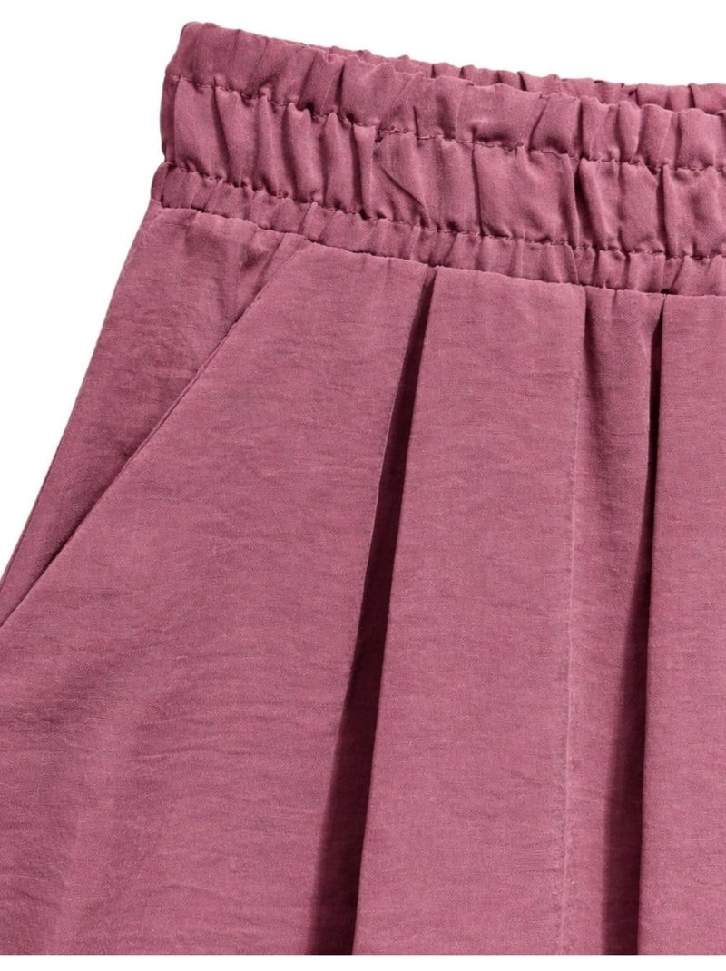 Jupe longue taille haute avec cordon de serrage à la taille mixray Vieux rose - Kiabi