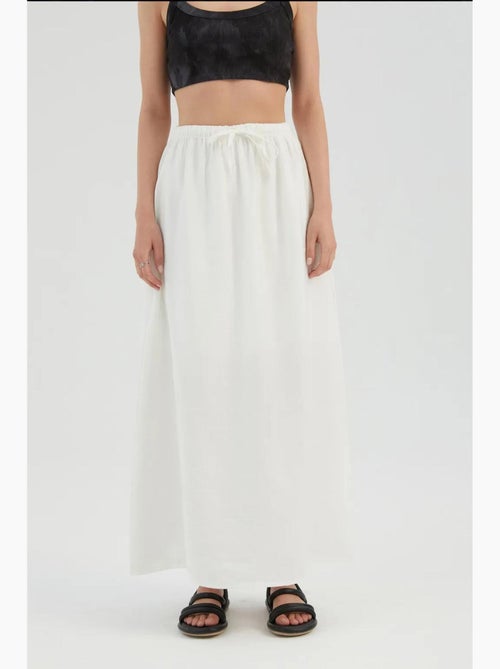 Jupe longue taille haute avec cordon de serrage hiccup - Kiabi