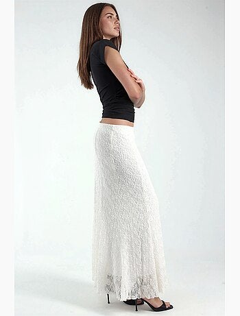 Jupe longue taille haute en dentelle hiccup