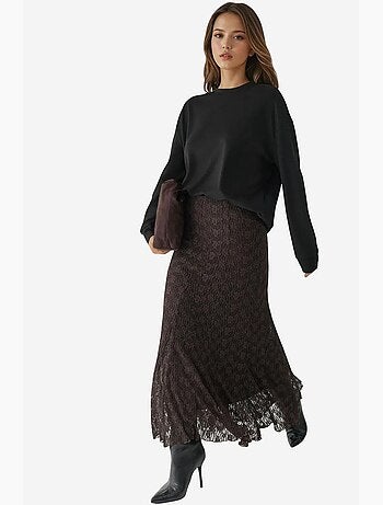 Jupe longue taille haute en dentelle hiccup