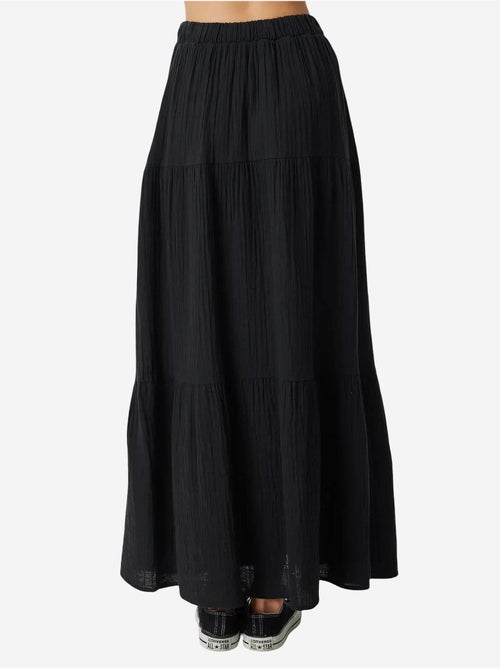Jupe longue trapèze taille haute texturée istanbul - Kiabi