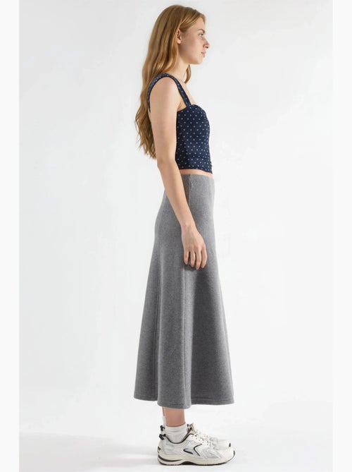 Jupe longue trapèze texturée taille haute busem - Kiabi