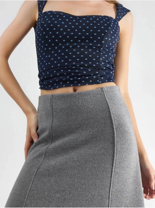 Jupe longue trapèze texturée taille haute busem - Kiabi