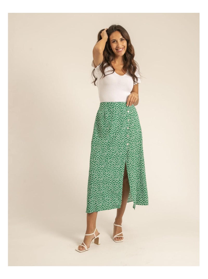 Jupe longue xeroni Vert - Kiabi