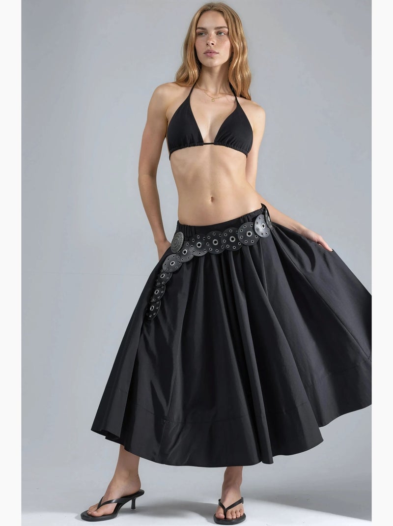 Jupe maxi a-form fit hiccup Noir - Kiabi