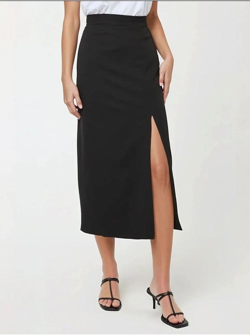 Jupe maxi moulante fendue - Kiabi