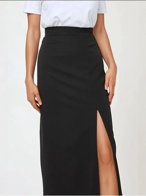 Jupe maxi moulante fendue - Kiabi