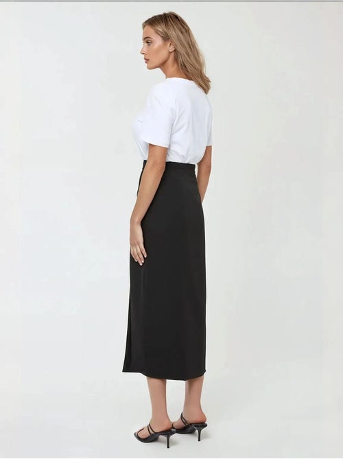 Jupe maxi moulante fendue - Kiabi