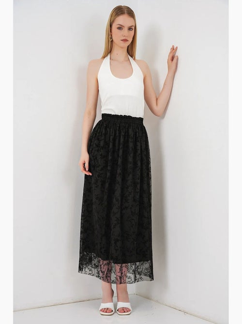 Jupe maxi trapèze taille haute à fleurs bdart - Kiabi Jupe maxi trapèze taille haute à fleurs bdart - Kiabi
