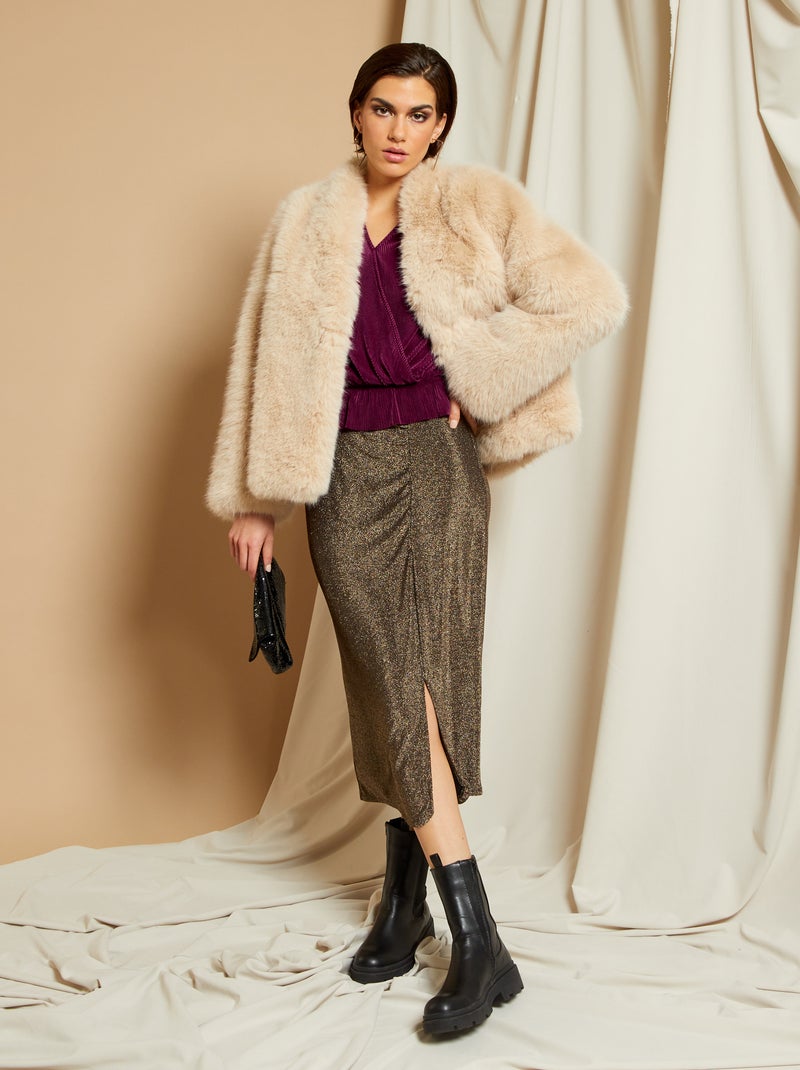 TAKCI-Jupe Longue Fendue Sur Le Côté Pour Femme,sexy,noire,taille Haute