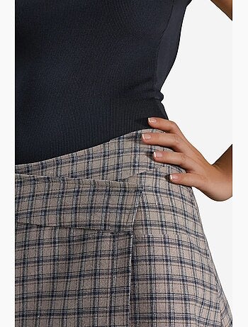Jupe midi à carreaux taille haute hiccup