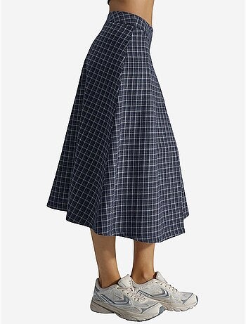 Jupe midi à carreaux taille haute hiccup