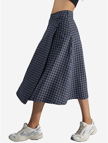 Jupe midi à carreaux taille haute hiccup