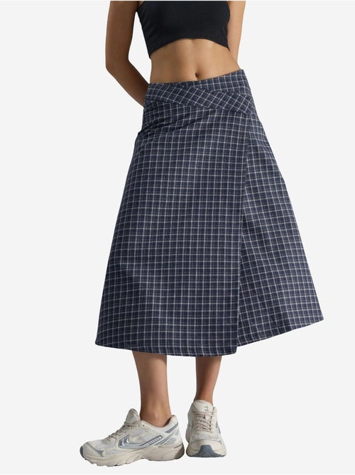 Jupe midi à carreaux taille haute hiccup - Kiabi
