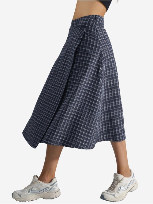 Jupe midi à carreaux taille haute hiccup - Kiabi