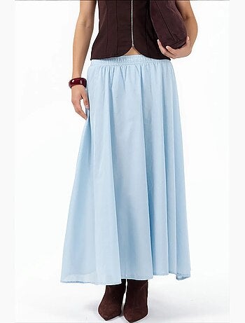 Jupe midi à taille haute en a busem