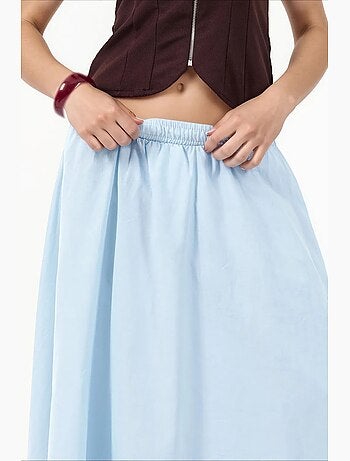 Jupe midi à taille haute en a busem