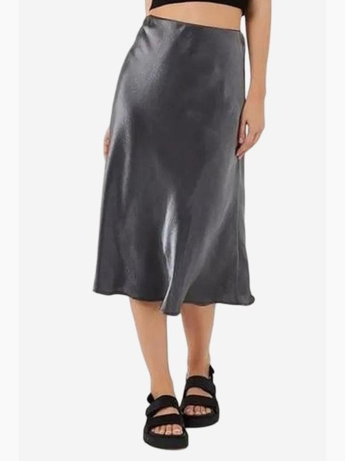 Jupe midi ajustée en satin avec taille élastiquée mixray - Kiabi Jupe midi ajustée en satin avec taille élastiquée mixray - Kiabi