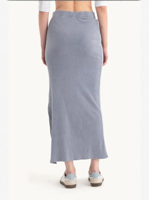 Jupe midi basique taille mi-haute élastique hiccup - Kiabi