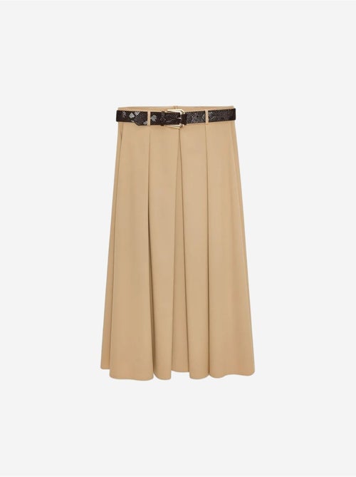 Jupe midi droite taille haute en crêpe dilvin - Kiabi