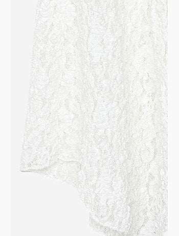 Jupe midi en dentelle, coupe trapèze, taille haute dilvin