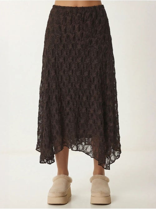 Jupe midi en dentelle taille haute istanbul - Kiabi Jupe midi en dentelle taille haute istanbul - Kiabi