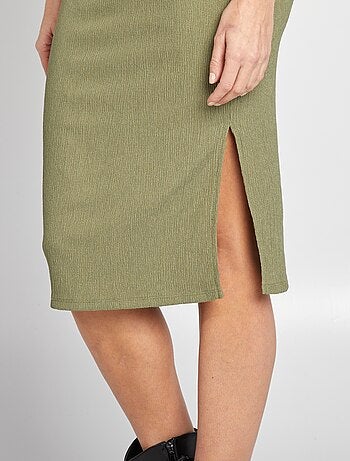 Jupe midi en maille gaufrée grossesse