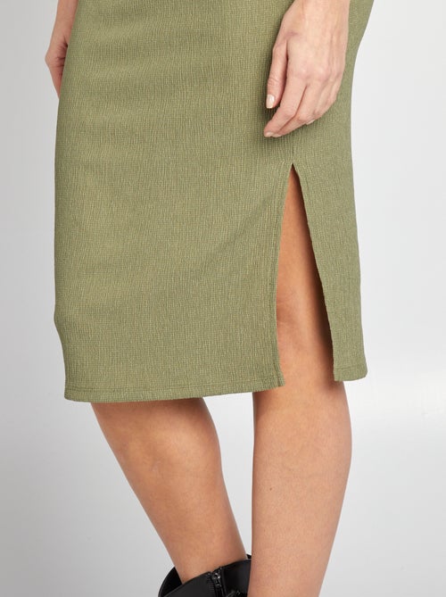 Jupe midi en maille gaufrée grossesse - Kiabi