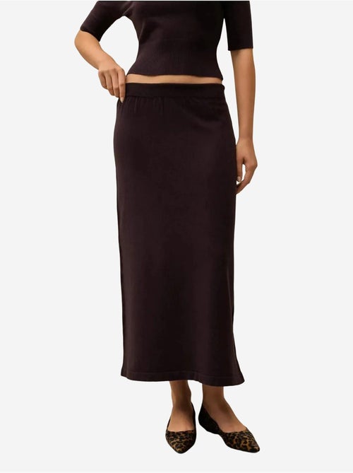 Jupe midi en tricot texturé hiccup - Kiabi
