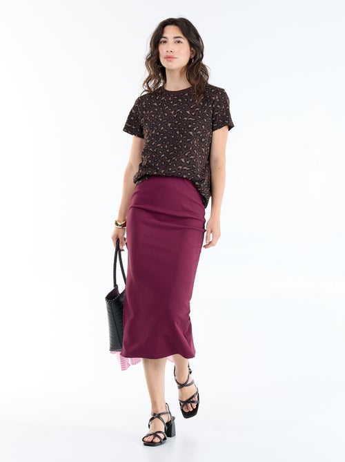 Jupe midi forme crayon - Kiabi