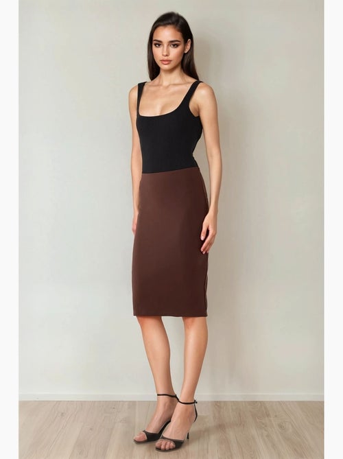 Jupe midi moulante taille haute hiccup - Kiabi