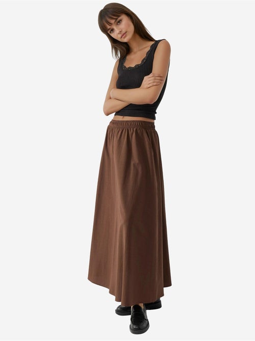 Jupe midi taille haute avec élastique busem - Kiabi