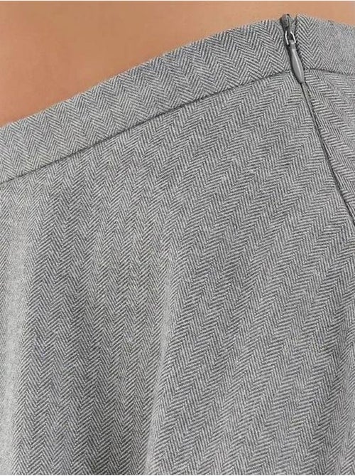 Jupe midi taille haute en a avec fermeture éclair hiccup - Kiabi